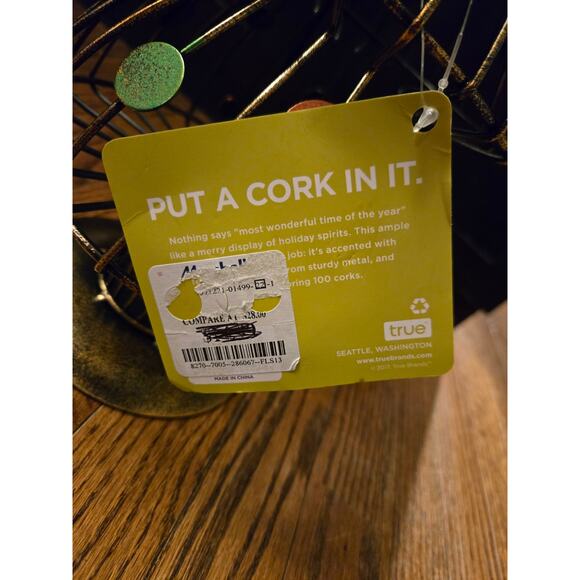 True Spruce Christmas Tree Wine Cork Holder New Bronze - Picture 7 of 9